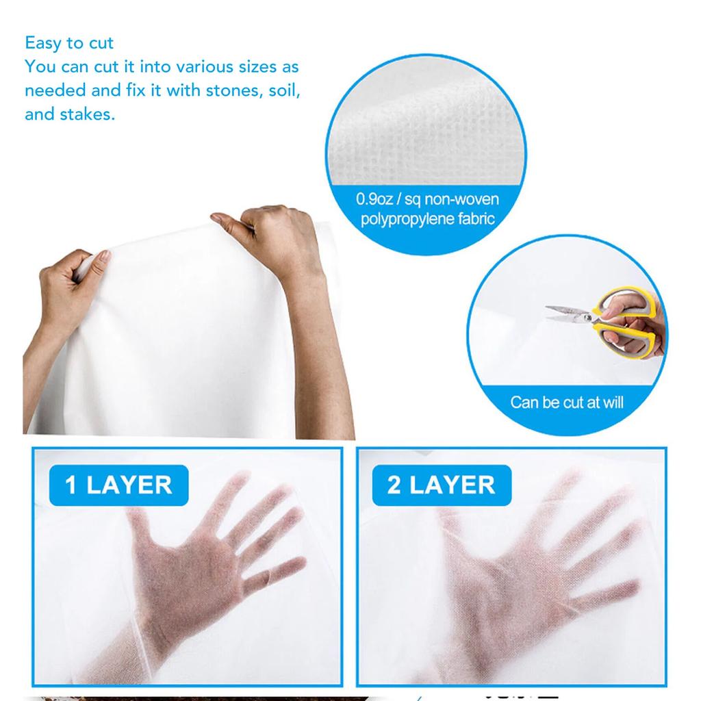 Plant Anti Freeze Cover Nonwoven Bird Proof UV Resistant Breathable Plant Frost Blanket For Winter