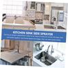 AngoilySink Side Sprayer, Stainless Steel Sink Spray Braces Kit, Sink Hose Faucet Hose Sprayer Replacement Handheld Sprayer Kit Kitchen Faucet