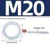 Carbon Steel Zinc-Plated Lock Washer with Inner and Outer Teeth