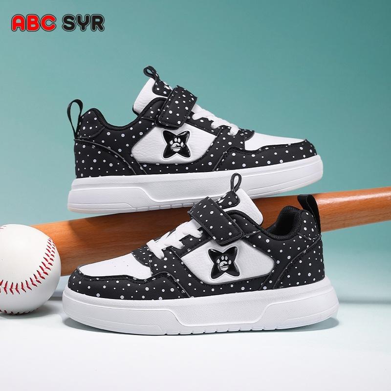 Children's Sports Shoes 2025 Autumn New Leather Comfortable Lightweight Non-slip Girls Fashion Casual Children's Board Shoes Tide