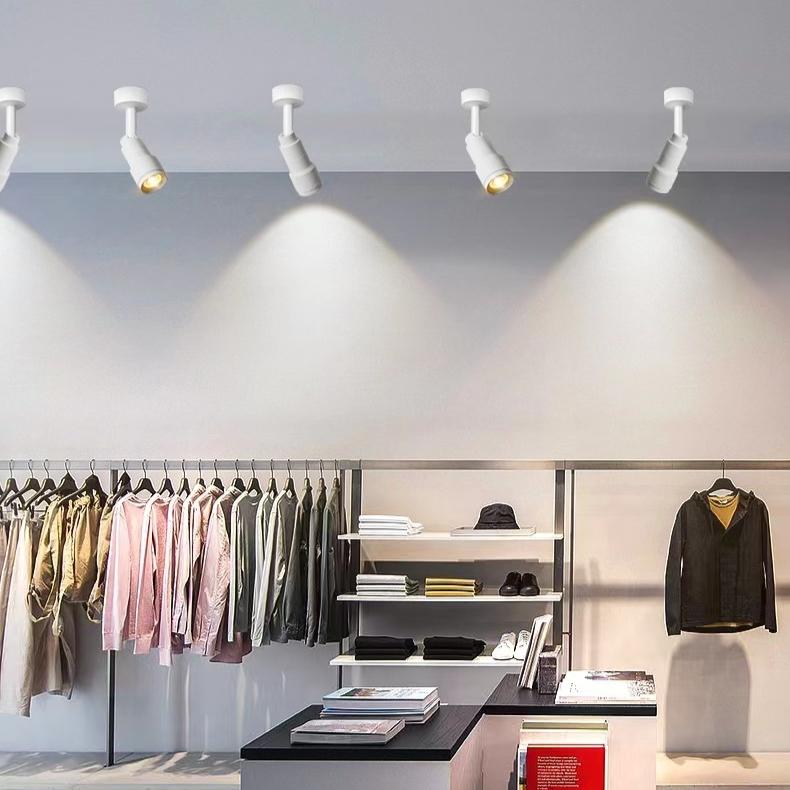 Adjustable 5°~60° Narrow Beam Angle Black White LED Focus Surface Mounted Ceiling Spotlights 7W Zoomable Spotlights with Zooming