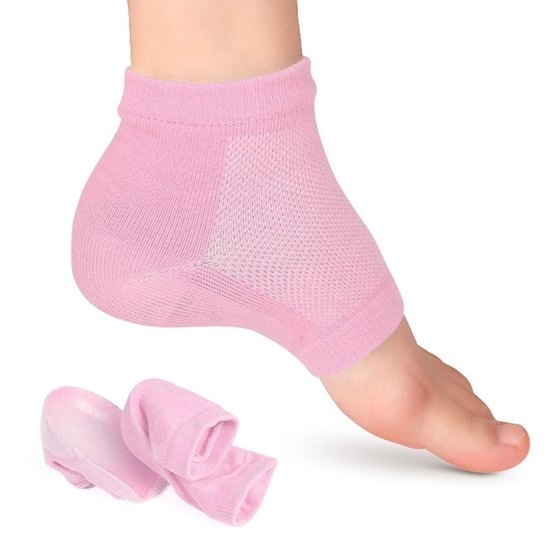 Unisex Height Increase Socks Thickened Invisible Silicone Shoe Lift Heel Pads Anti-Slip Open Toe Socks Shoe Accessories
