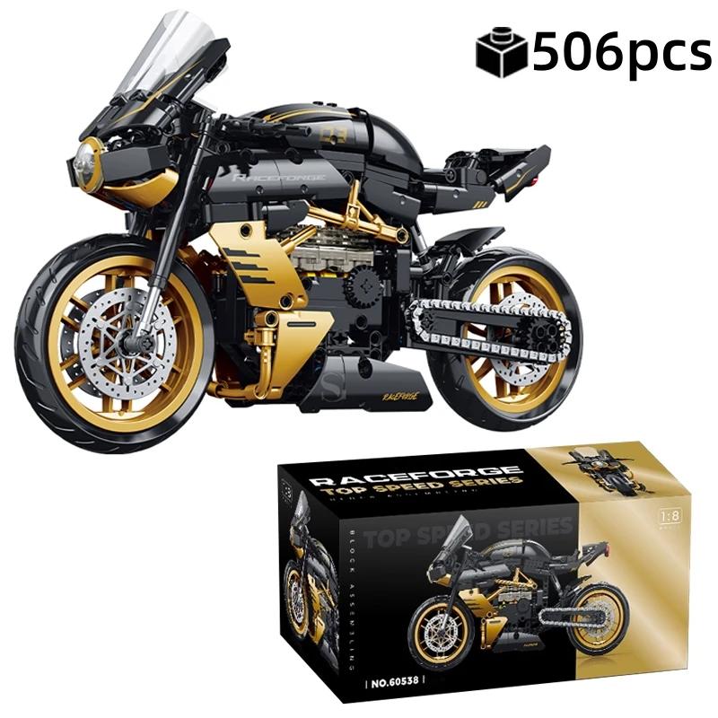 

Technical High-Speed Racing Motorcycle Construction Blocks Collection DIY Bricks Model Package designed for Children Adults Instructive Playthings with box
