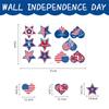 4. Juli Patriotische Fensteraufkleber USA Doppelseitige Fensterkunstaufkleber USA Unabhängigkeit Gedenktag Streifen Stern Feuerwerk Flaggen Dekorationen für Zuhause