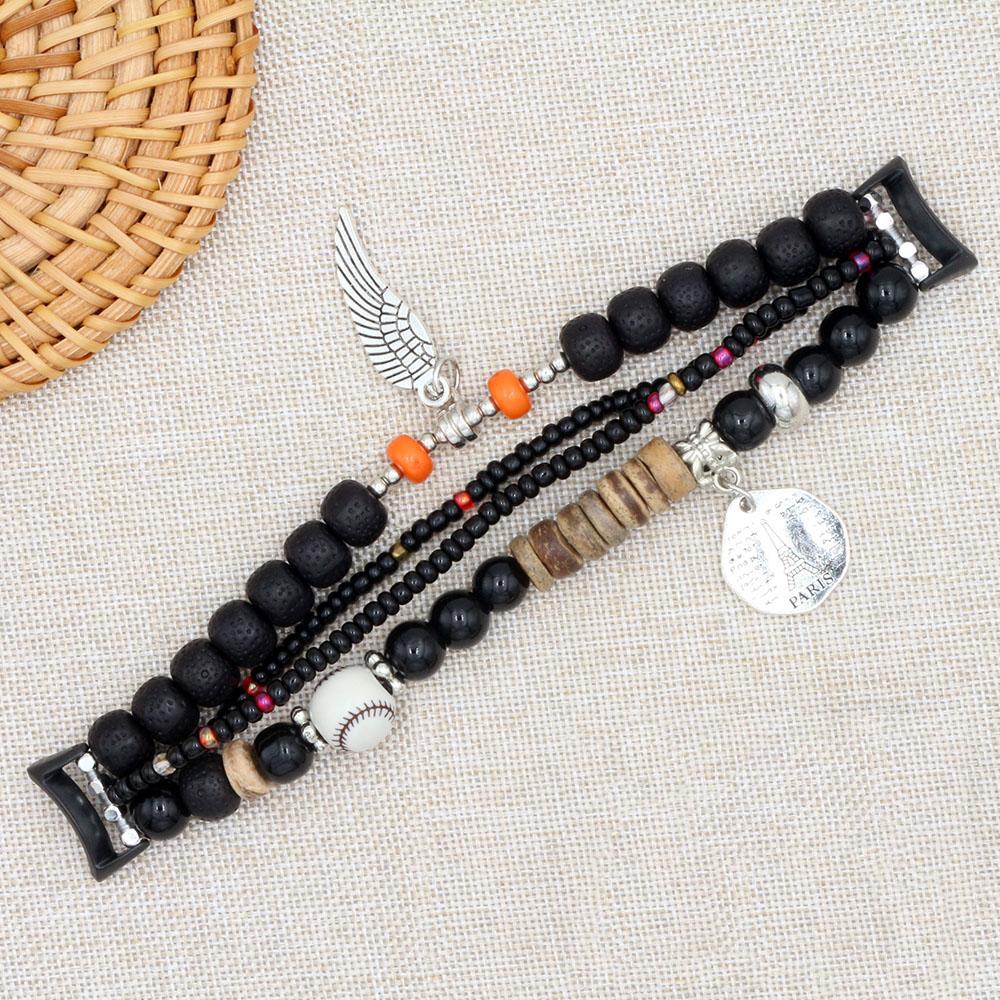 

Boho Dressy Bracelet for Xiaomi Smart Band 9/ 10/ 8 Strap Acrylic Beads Handmade Watch Strap for Women Multi Layer Armband