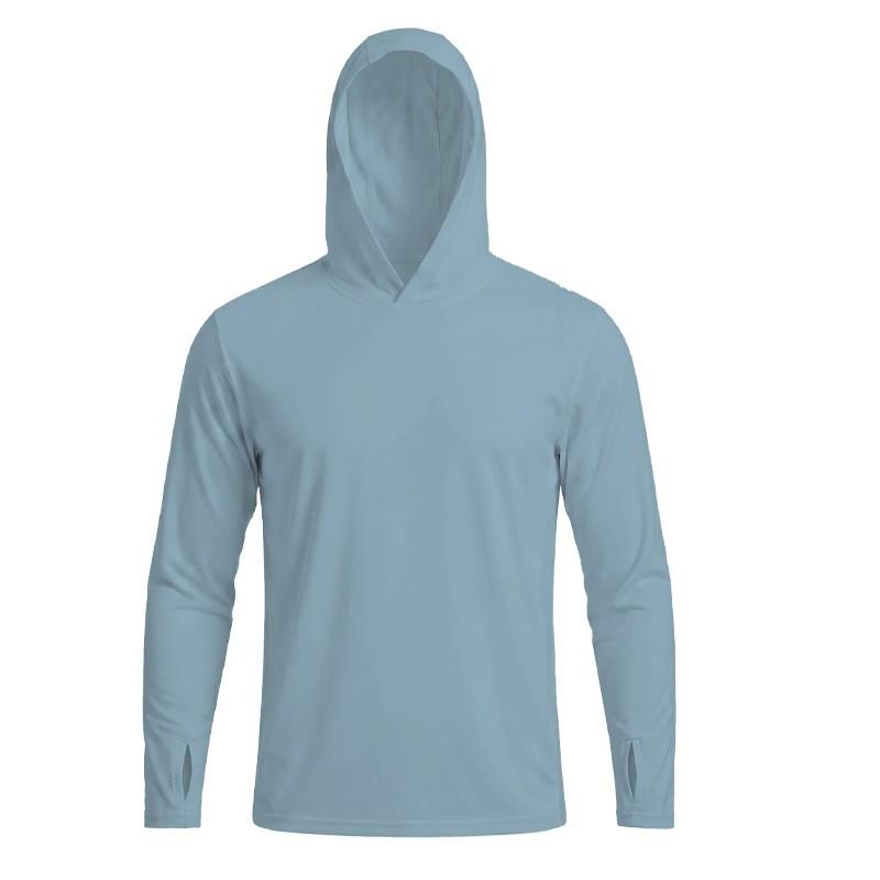Herren Kapuzen-UPF-Sonnenschutzkleidung Leichte Schnelltrocknende Outdoor-Jacke Windbreaker zum Angeln Wandern