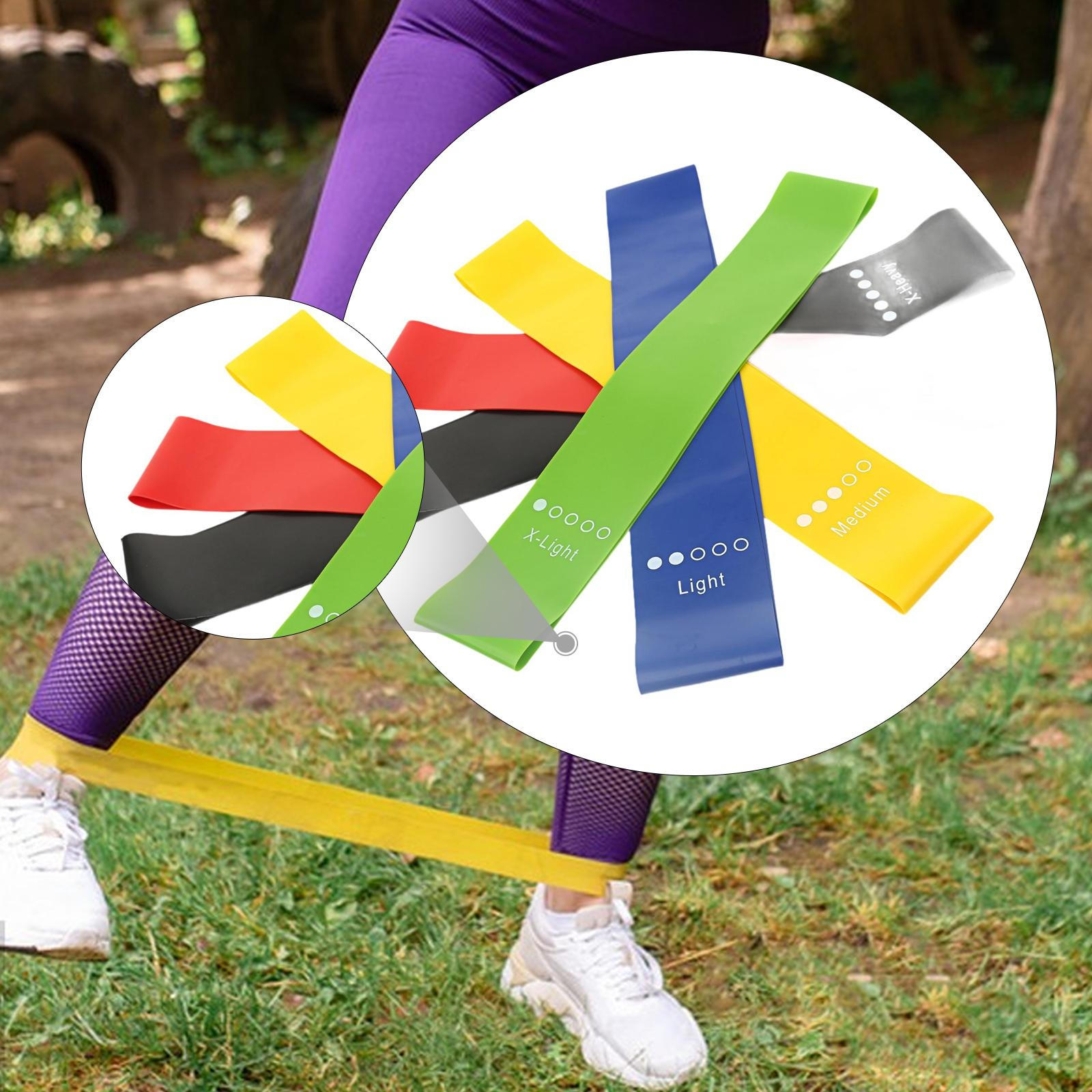 5 Pieces Hip Resistance Band, Elastic Bands Loop Exercise Fitness for Stretching