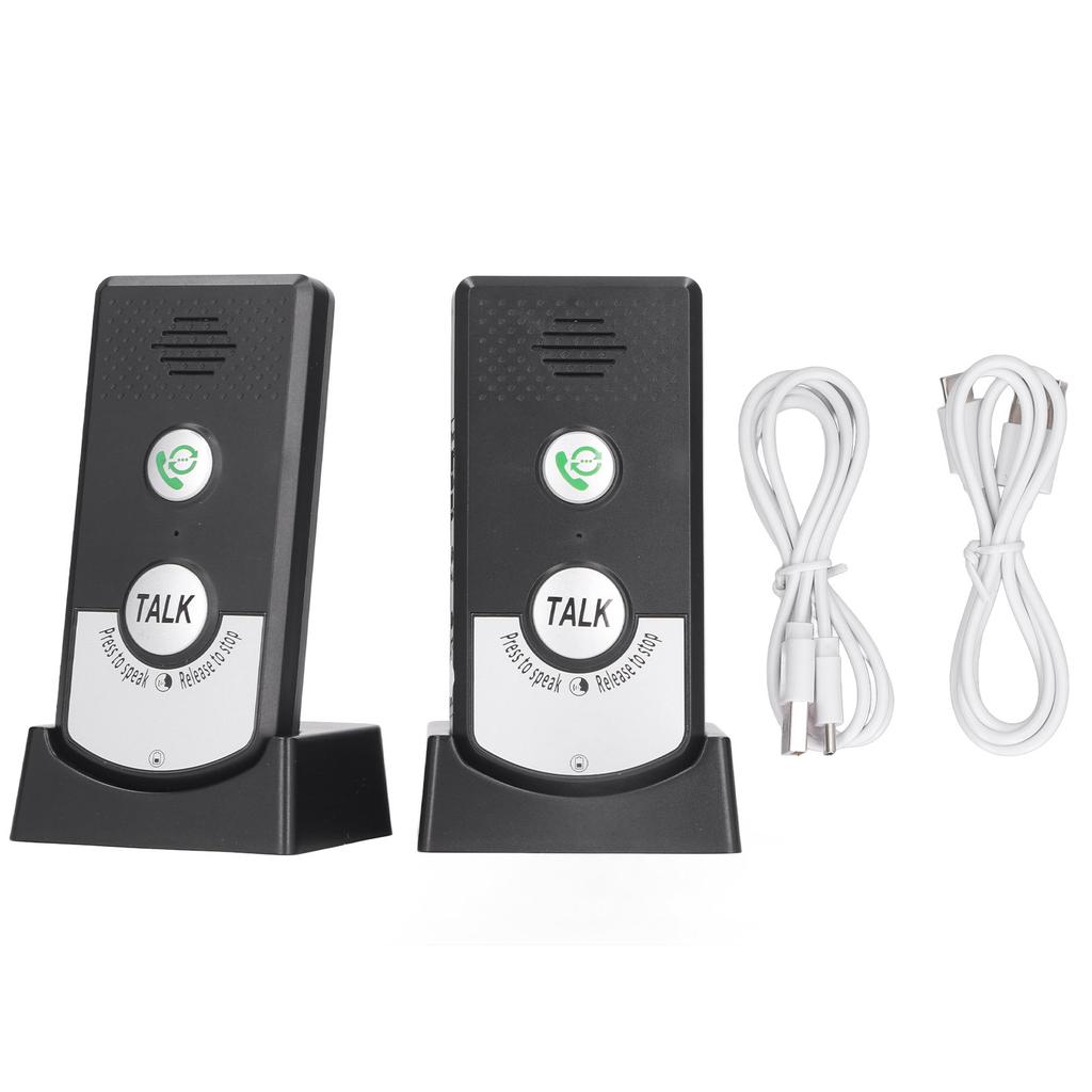 2 Way Voice Doorbell Portable Wireless Voice Intercom 2 Channels Good Endurance ABS Elderly Friendly for Hospital for Patient
