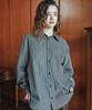 Yk Striped Oversized Shirt Black