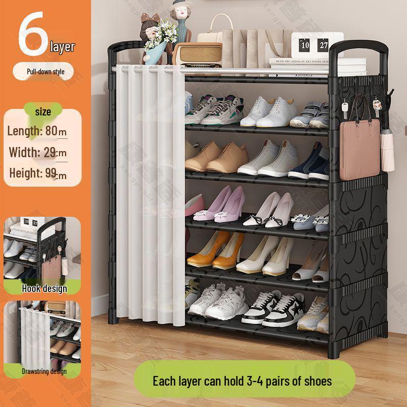 Sturdy Multi-Layer Dustproof Shoe Rack with Cover for Home and Dorm Entryways