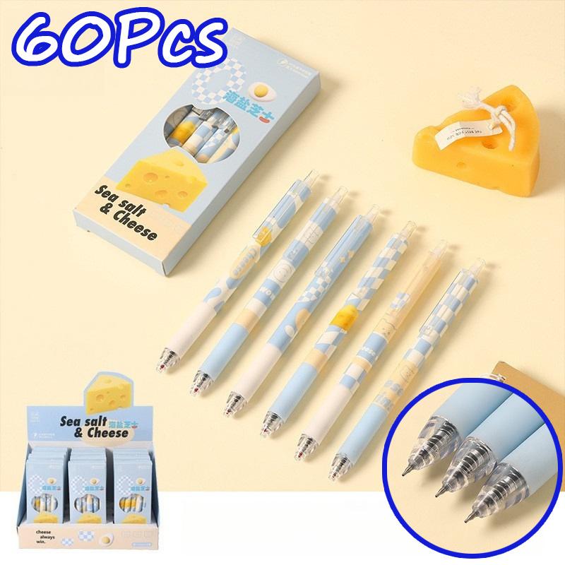 

60Pcs, Cute Pattern Gel Pen St Nib Black Ink Pressure Pen Back To School Kawaii Gel Pen Ballpoint Pen Gel Pen Writing Stationery Holiday Gift Novelty Random style 60Pcs