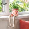 Minimalistisch Hars Bloempot Planken Zitter Bloempot Mens Zittend Schattige Beentjes met Benen Binnen Buiten Plant Decoratie Pot voor Vetplanten