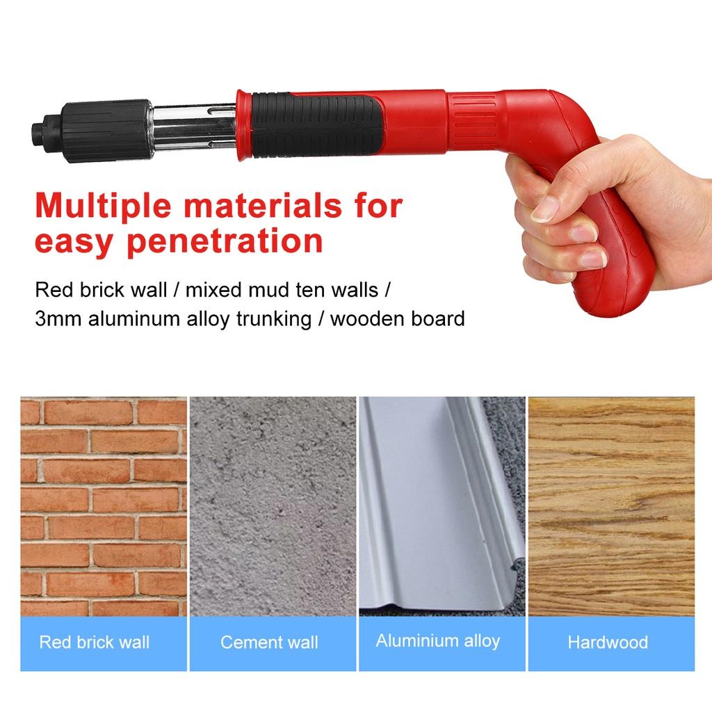 Ocelové hřebíky Pistole Nýtovací nástroj 4 ozubená kola Upravte elektrické nářadí pro Dekorace zařízení na drážkování drátů Nýtovací pistole Nástroj šetřící práci