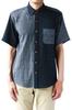 Watanosato Kurume Chijimi Weave X Weave Shirt with Made In Day Switched Pear-textured Short-sleeved Button-down Pocket, Japan, Father's (size