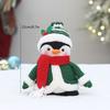 Knitted Fabric Small Sitting Doll Santa Claus Snowman Elk Penguin Holiday Ornament