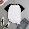 Halloween Skull and Cat Print Raglan Sleeve T Shirt Comfortable Women's Crew Neck Short Sleeve T-shirt Gothic Vintage Y2k Tops