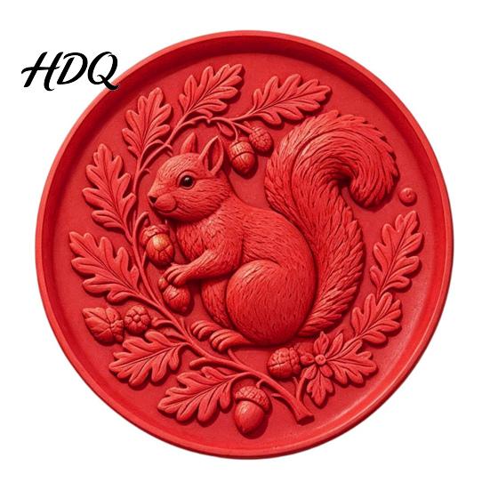 Zementbastelbedarf Silikon Trittsteinform Kolibri/Eichhörnchen/Schildkröte/Eule/Fuchs/Schmetterling/Frosch Trittsteinformen Wiederverwendbar Beton Garten Squirrel red