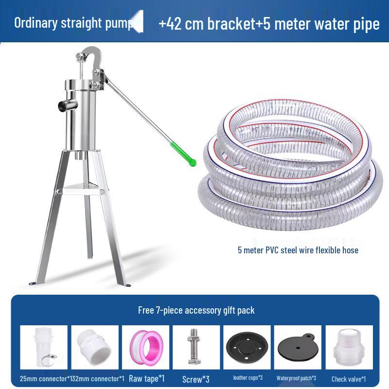 Landelijk Ouderwets Gietijzeren Handbediende Roestvrijstalen Putpomp