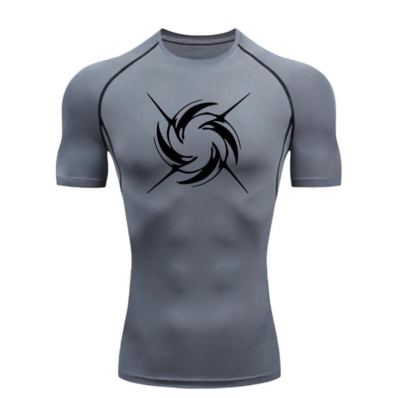Herren Sport T-Shirt Training Fitness Kompression Laufen T-Shirt Rashgard Oberteile Tee Schnell Trocknend Kurzarm T-Shirt für Männer