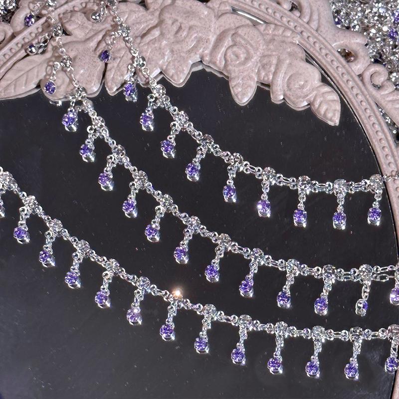 Catena Strass 10m Nappa Strass Bianco Blu Viola Rosa Rosso Catena Metallica Accessori Fai da Te Decorazione Abiti Borse Creazione Gioielli