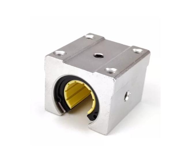 Silver SBR Open Linear Bearing Slider for CNC Woodworking, Aluminum-PVC Assembly