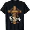 Easter Cross He Is Risen Jesus Christian Men Women T-Shirt