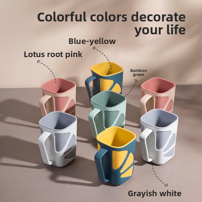Tazza al Limone, Bicchiere per Collutorio, Bicchiere per Articoli da Toeletta Domestici, Bicchiere per Spazzolino, Tubo Dentifricio, Portastuzzicadenti in Plastica