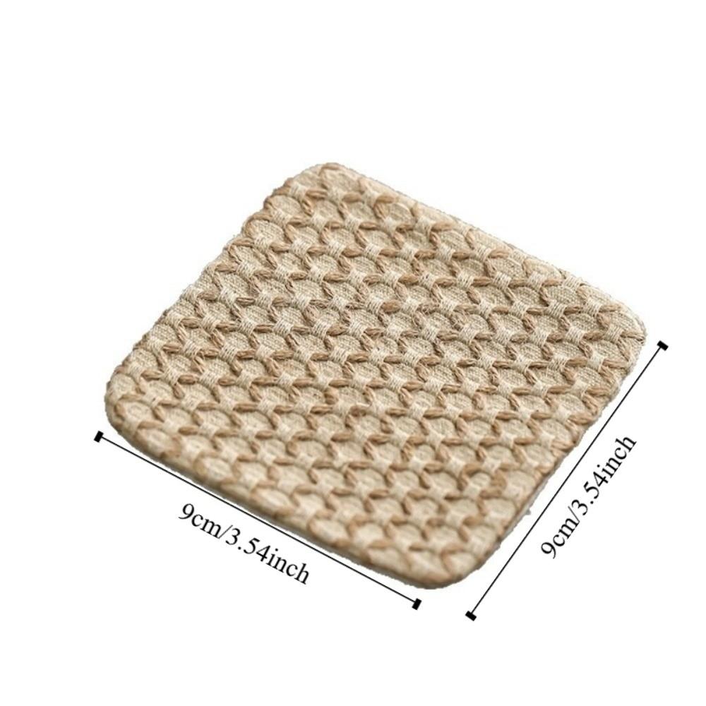 Cloth Teacup Mat Anti-slip Placemats Simple Heat Insulation Pad  Tableware