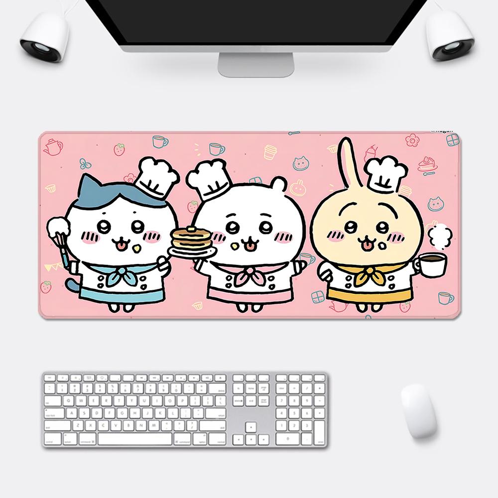 Cute Anime Chiikawas Mousepad HD Printing Computer Gamers Locking Edge Nonslip Mouse Pad XXLxcm Keyboard PC Desk Pad