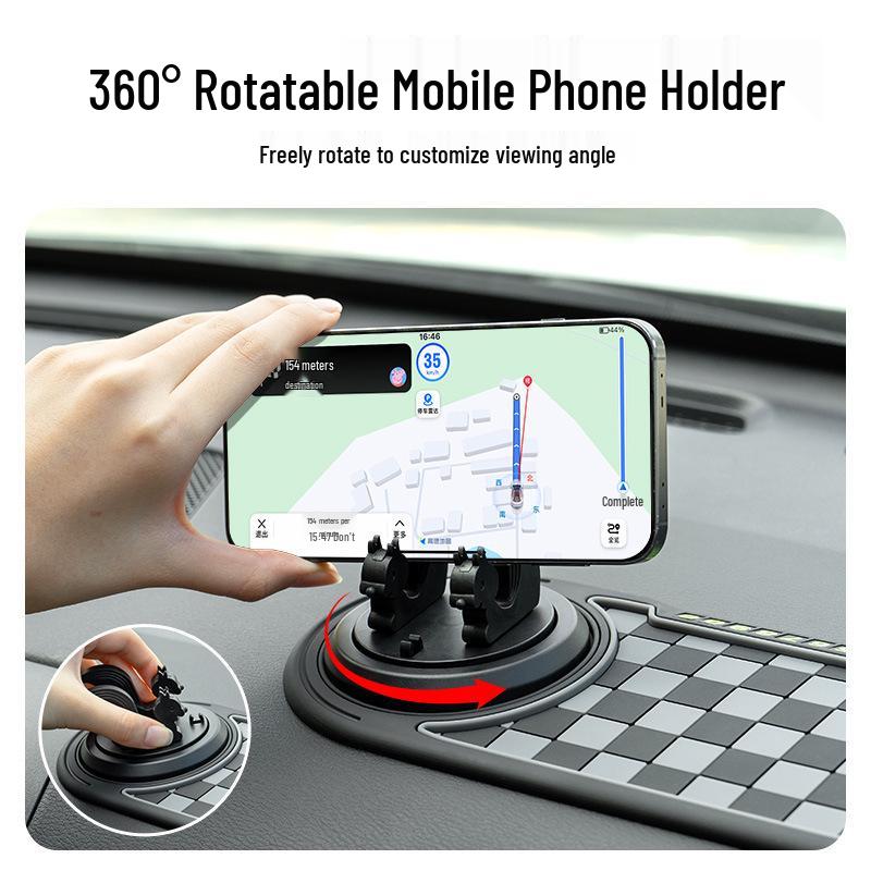Car Dashboard Anti-slip Mat & Phone Holder - Heat Resistant Interior Decor
