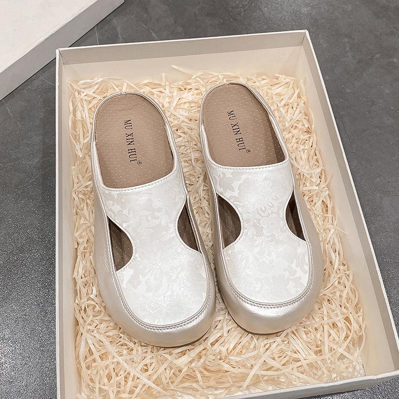 

Thick-soled slippers flip-flops women s 2025 non-slip comfortable and lightweight eva fashion heightening slope sandals ins summer 35 бежевый