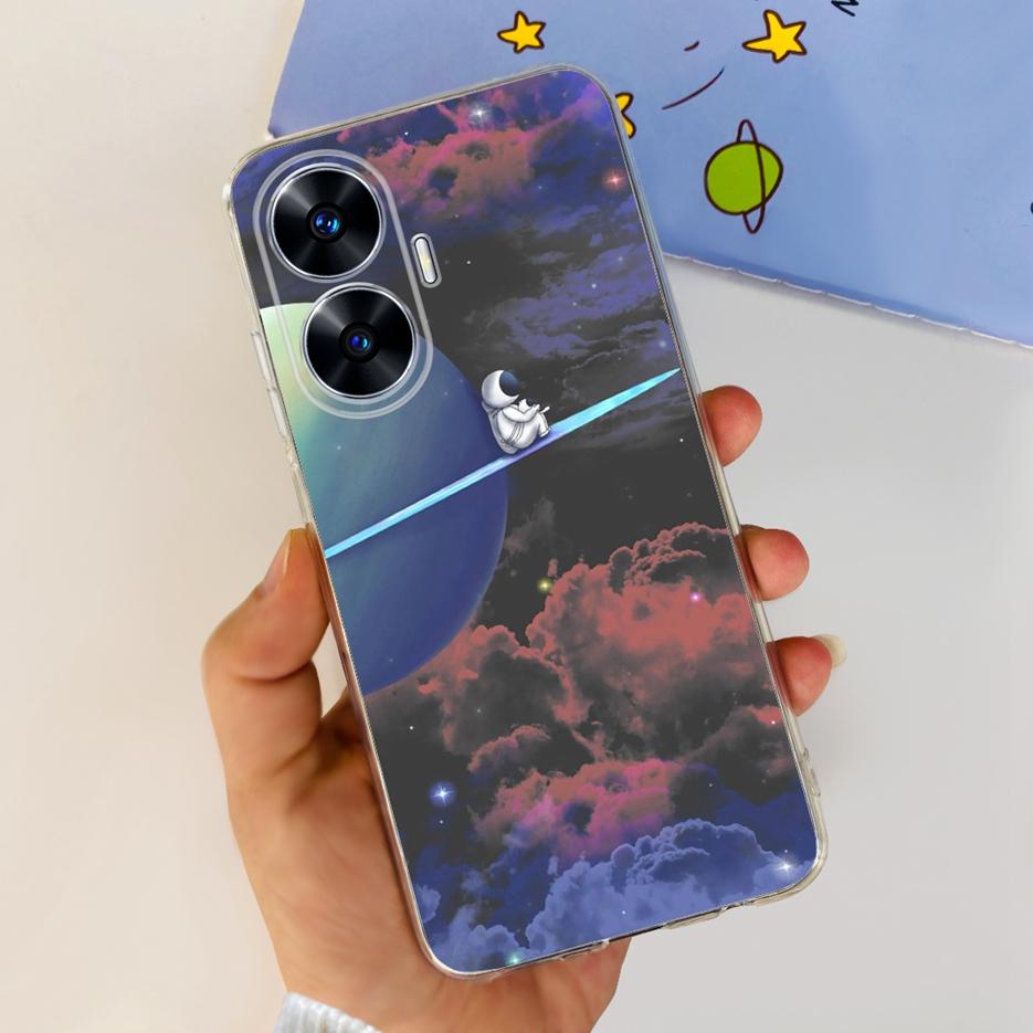 For Realme C55 4G Case RMX3710 Colorful Painted Cover Soft Slim Fundas Phone Case For Realme C55 C55 RealmeC55 Back Cover Bumper