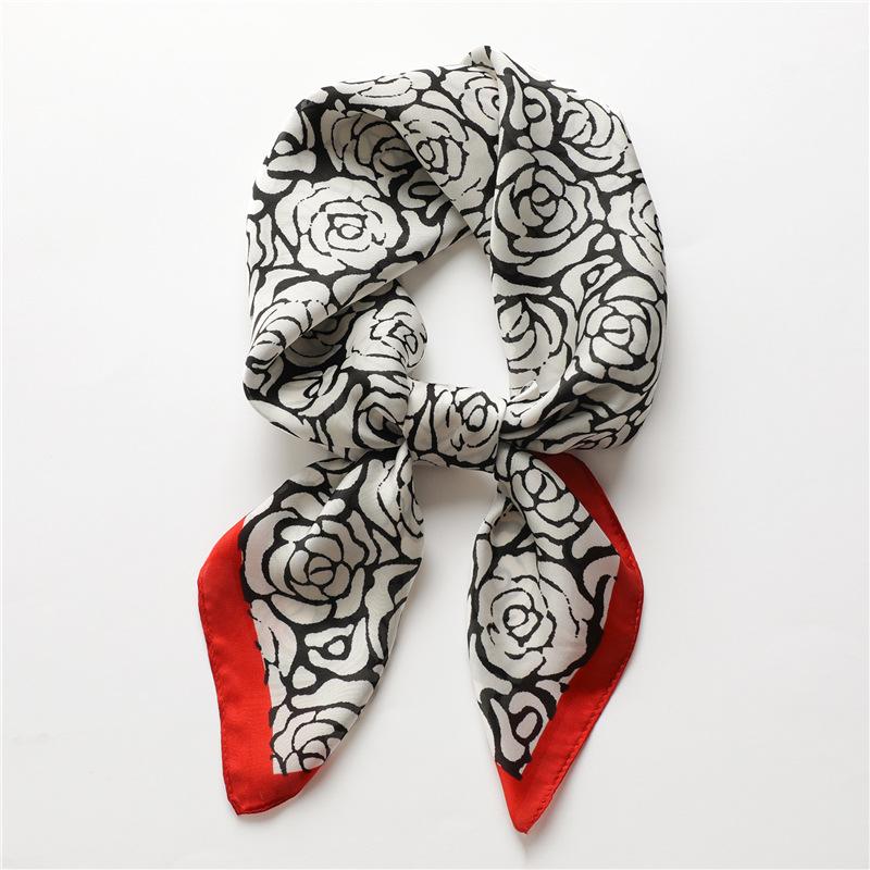 Fashion Luxury  70Cm Silk Square Scarf Women Satin Neck Tie Female Hair Bandana Headkerchief Shawl Wrap Hijab Echarpe