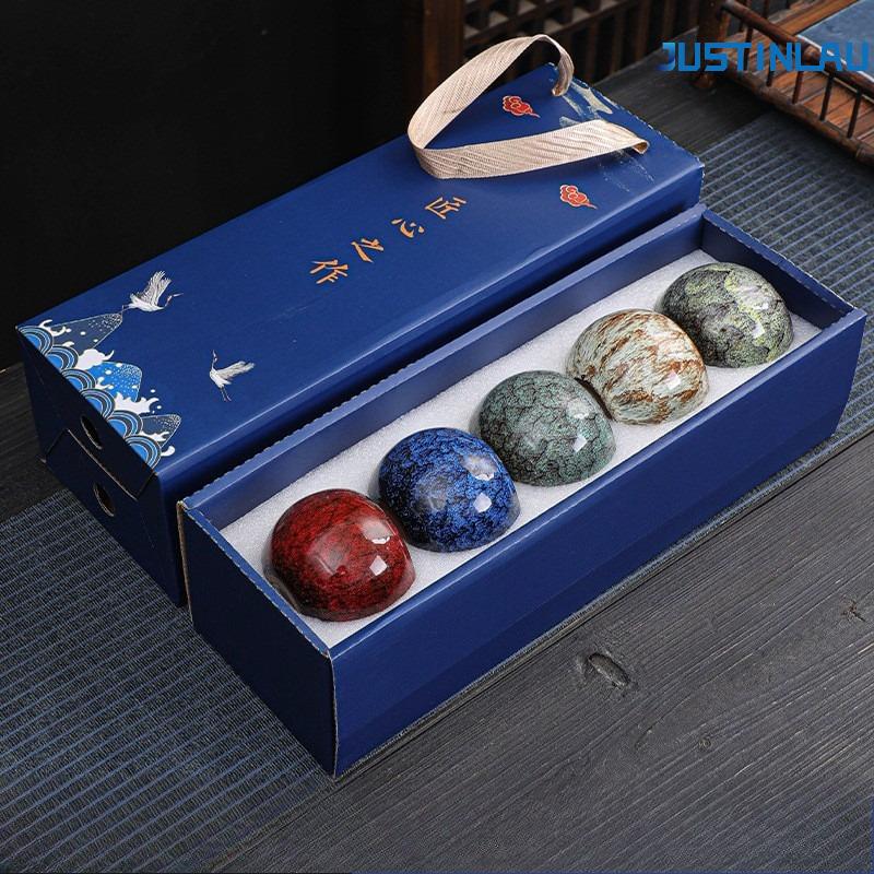 Ceramic Bottle and Teacup Set Cute Breakfast Cup Handleless Official Kiln Mug Retro Enamel Coffee Cup Ceramic Mug 150ml