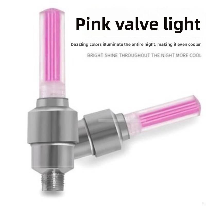 Bicycle Valve Cap Lights With Led Illumination For Cycling Accessories And Safety