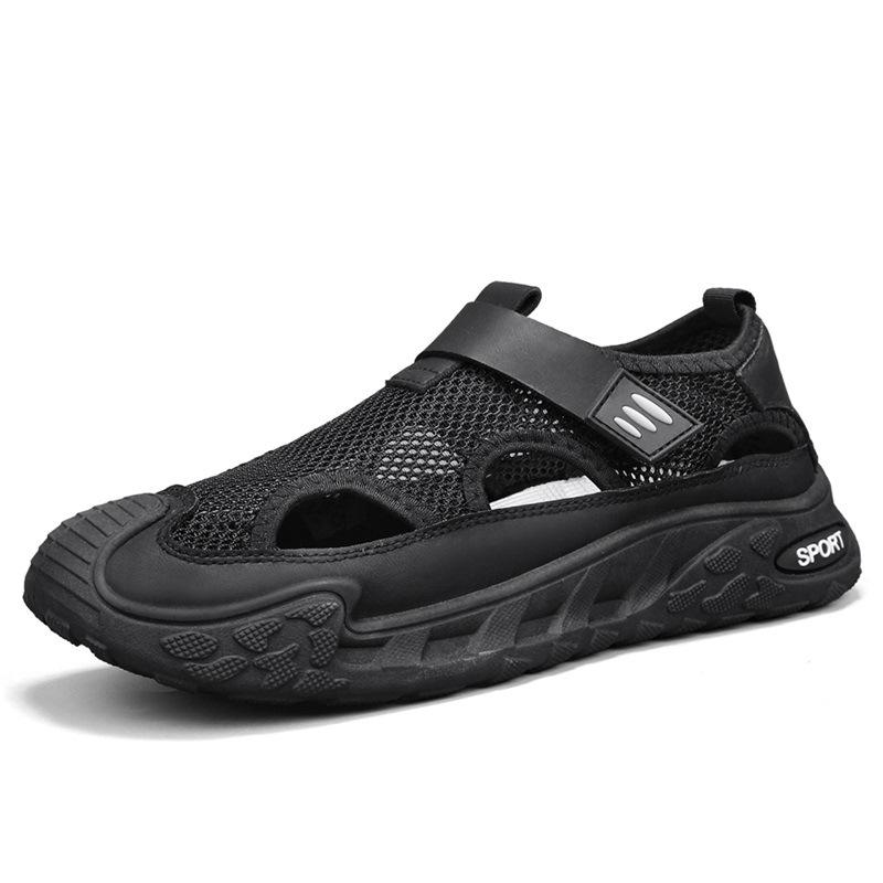 Summer Breathable Bag Head Sandals Comfortable Hollow Mesh Hole Shoes Outdoor Light Non-slip Travel Seaside Cool Slippers