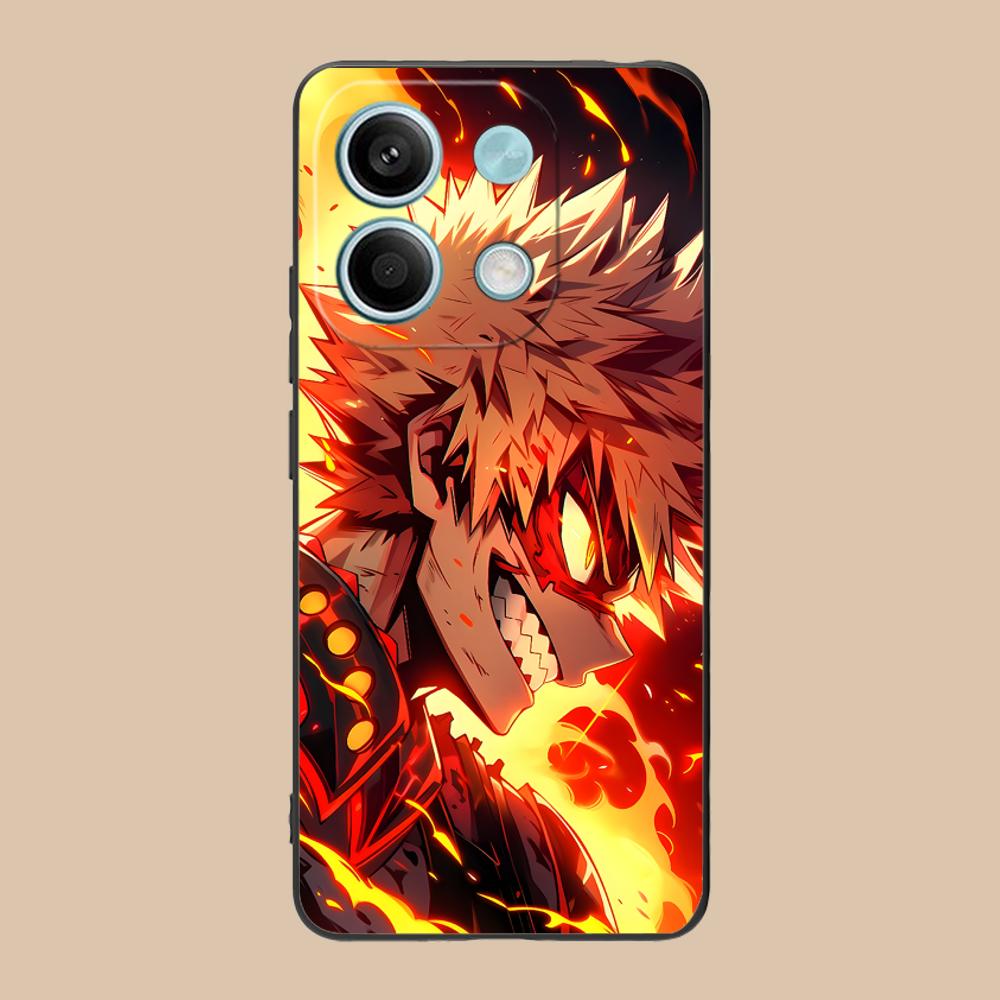 MHA Bakugo Mobile Phone Case for POCO F7 F6 F5 F4 F3 F2 Pro GT C75 C71 C65 C61 C40 Pro Ultra Colorful Printing Cover Smartphone
