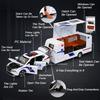 1:32 X-Trail Car Model Toys SWAT Trailing RV Alloy Diecast Polic Cars Sound Light Pull Back Doors Opened Toy Vehicle Boy Gifts
