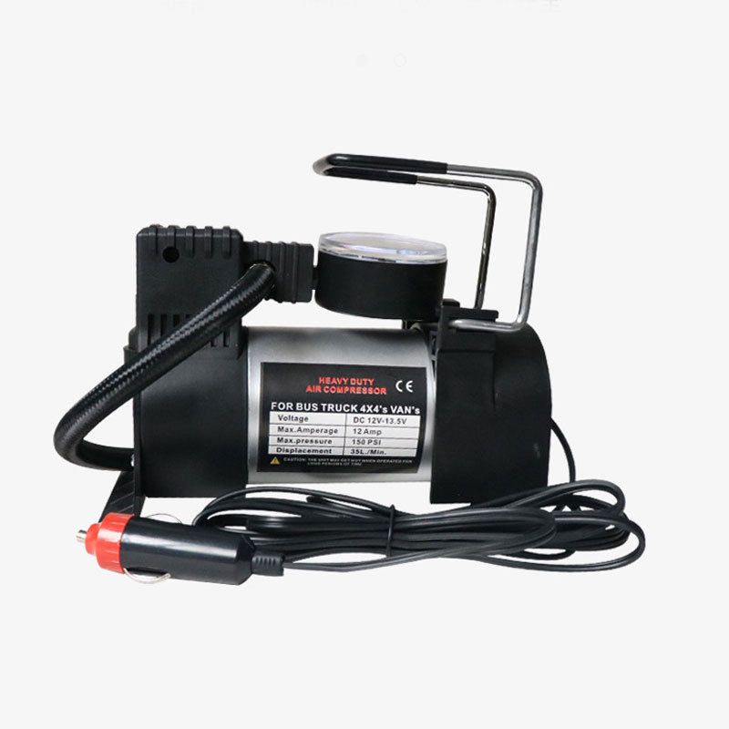 

European and American German Imported Technology High-Power Car Air Pump Electric Single-Bar Car Air Pump Dual-Use for Home and Car 12 Motorized (6-Minute Charge Time)