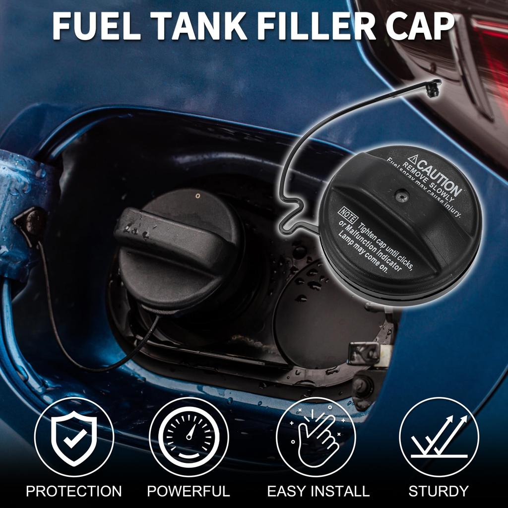 TUCKBOLD Fits Toyota 4Runner 2003-2009 Gas Fuel Cap No.7730033070 Fuel Filler Cap Black White