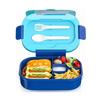 Kids Bento Box 4 scomparti a prova di perdite BPA Free contenitore portatile per il pranzo per bambini ragazzi ragazze