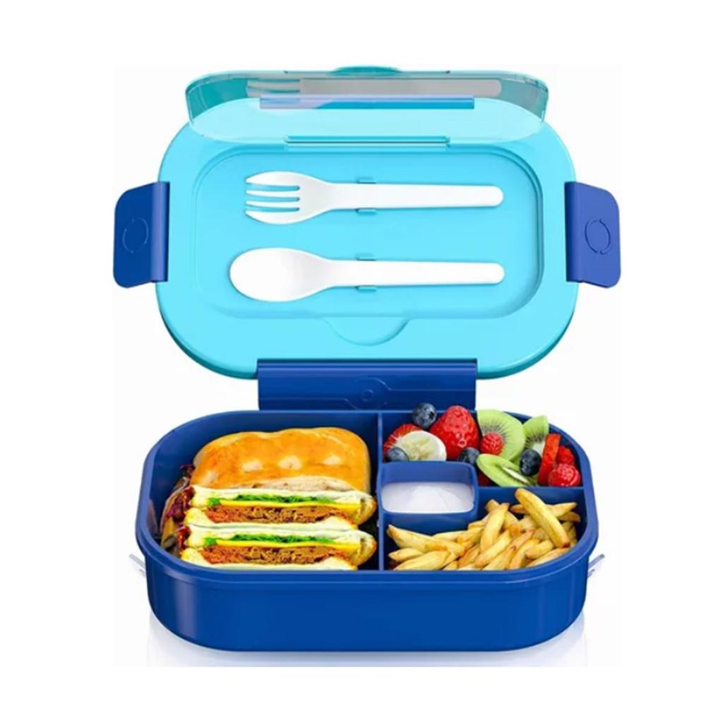 Kids Bento Box 4 scomparti a prova di perdite BPA Free contenitore portatile per il pranzo per bambini ragazzi ragazze