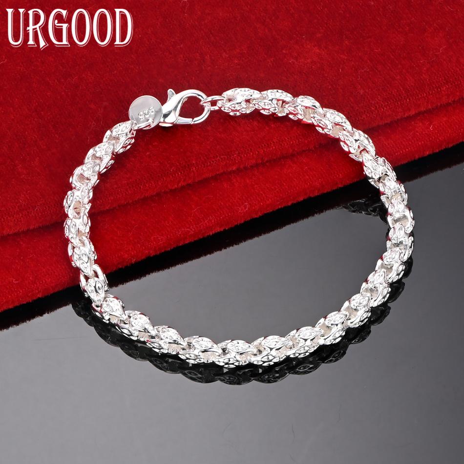 925 Sterling Silver Bracelet Men And Women Fashion Wedding Jewelry