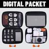 Double-layer Electronics Storage Bag for Cables, Chargers, Earphones, USB Drives, Mouse, Hard Drives, and Power Banks