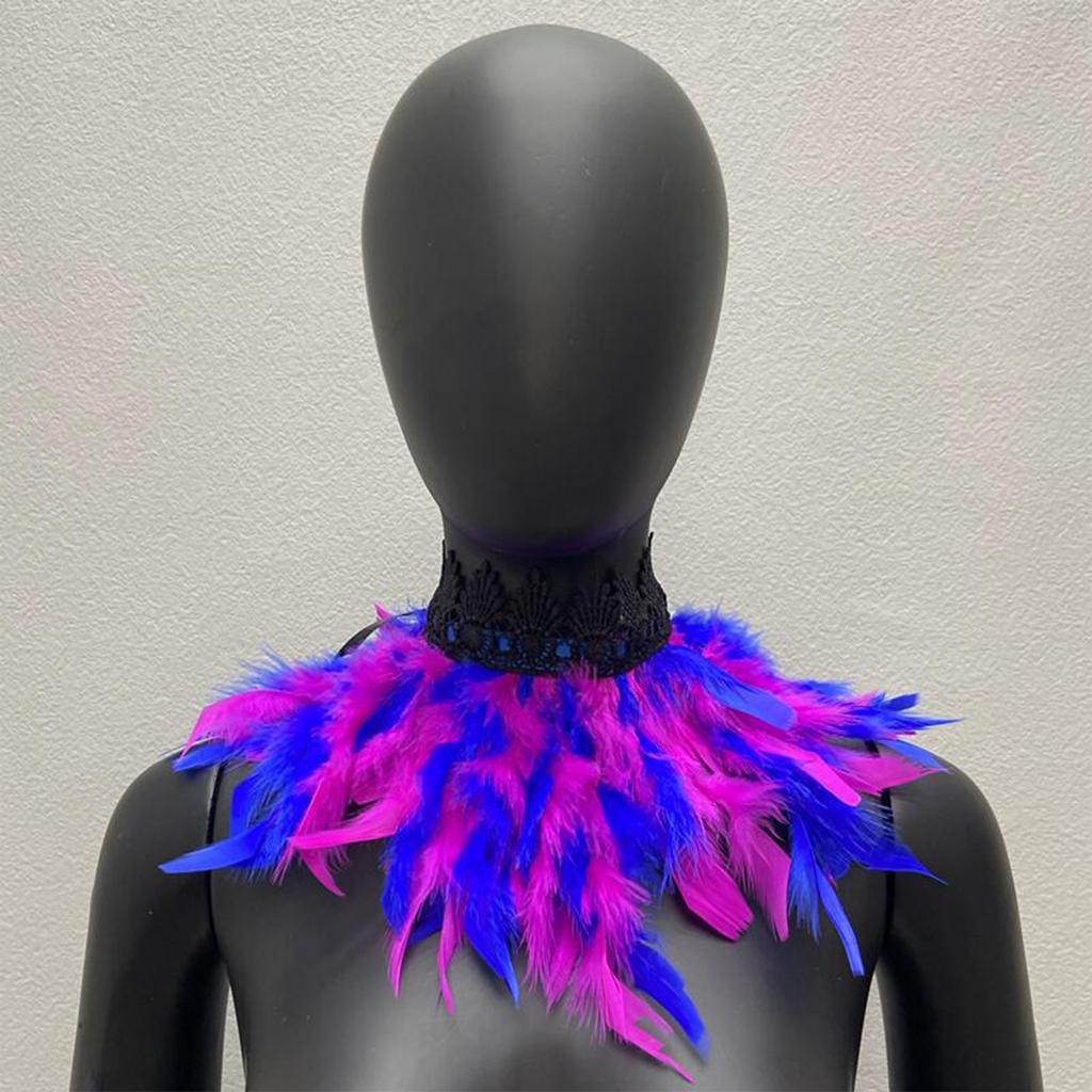 Gothic Feather Shawl Stage Makeup Ball Costume Accessories