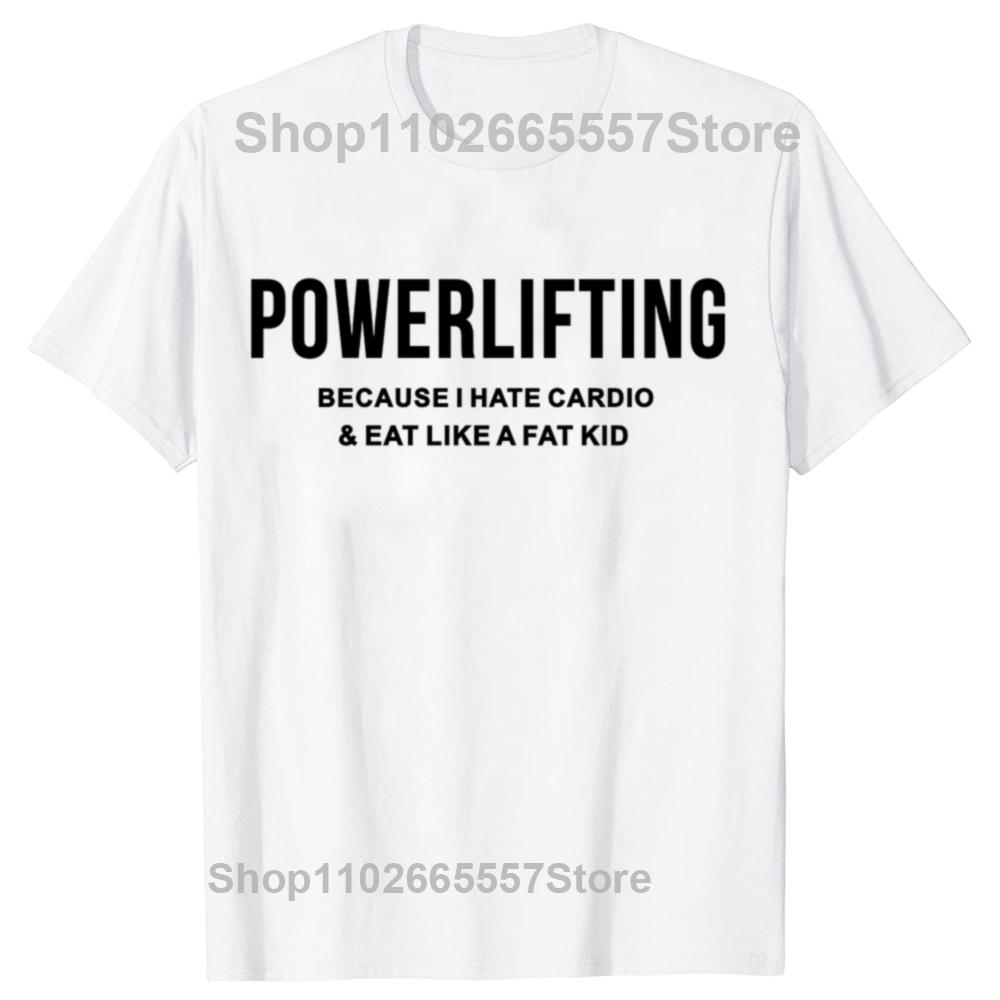 New Funny Powerlifting Graphic Print Tops Men Casual Oversized T-shirt Summer Hip Hop Fashion Short Sleeve Crewneck T Shirts