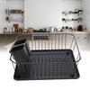 Dish Drying Rack Iron Dish Drainer Rack with Utensil Holder for Kitchen Counter Sink Spoons and Forks