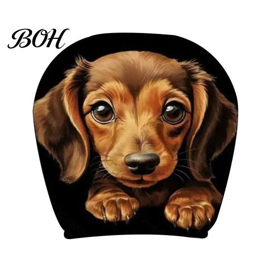 Protective Auto Headrest Protectors Halloween Car Cover, Scary Pattern Print Stretchable Universal Fit Interior Decor Protector, Breathable Polyester