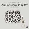 Kate Spade New York AirPods Pro Protective Case with Keychain and Ring City Leopard Compatible with AirPods Pro 2nd and 1st Generation - Print,