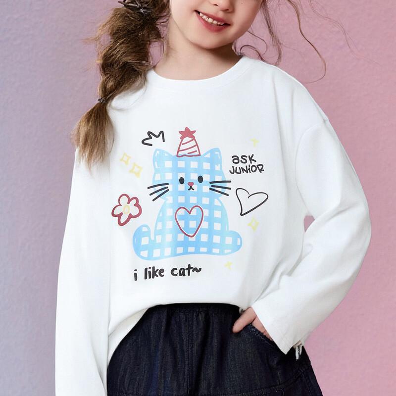 ASK JUNIOR Girls  Pure Cotton Long Sleeve T-Shirt